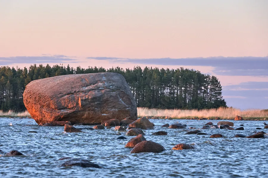 Ehalkivi, Estonia's largest glacial boulder, at Letipea Cape